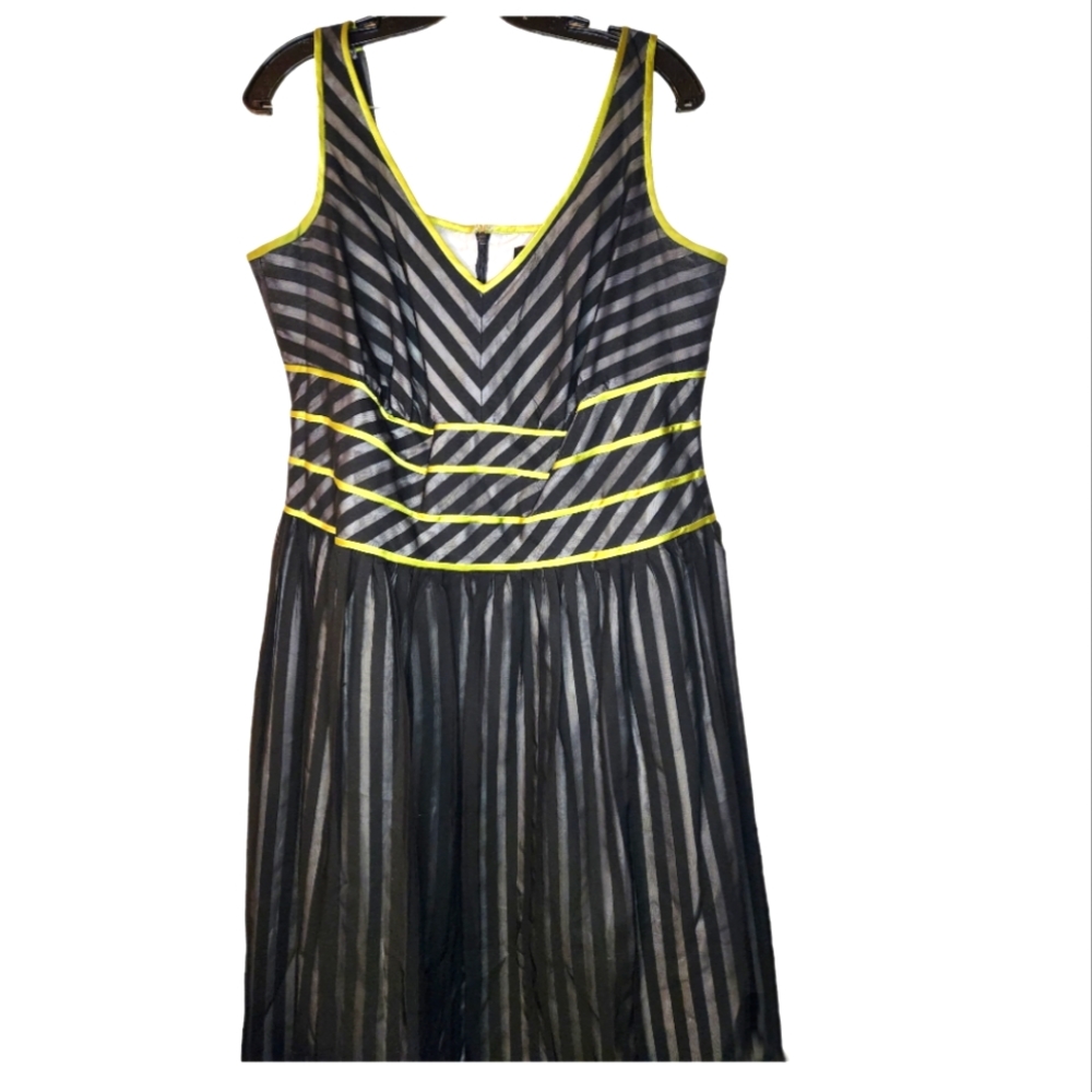 Black & Lime Party Dress